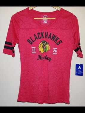 Chicago Blackhawks Patrick Kane 88 Womens Shirt M Red V-Neck ProEdge NHL NWT